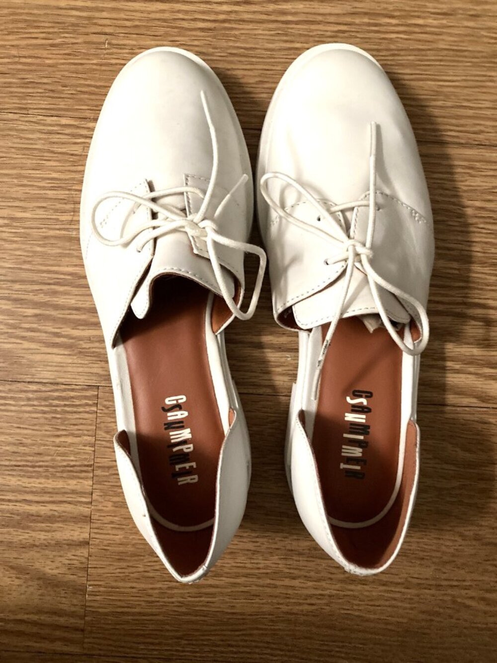 Camper SNIMI Women's White Lace Up Flats EU 38 US 8
